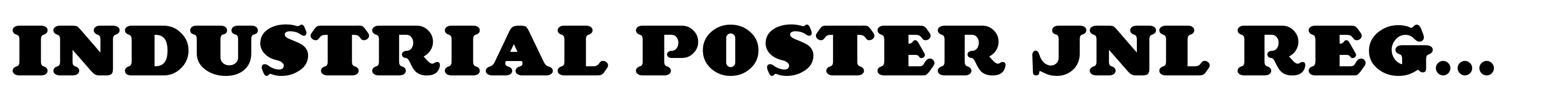 Industrial Poster JNL Font | Webfont & Desktop | MyFonts